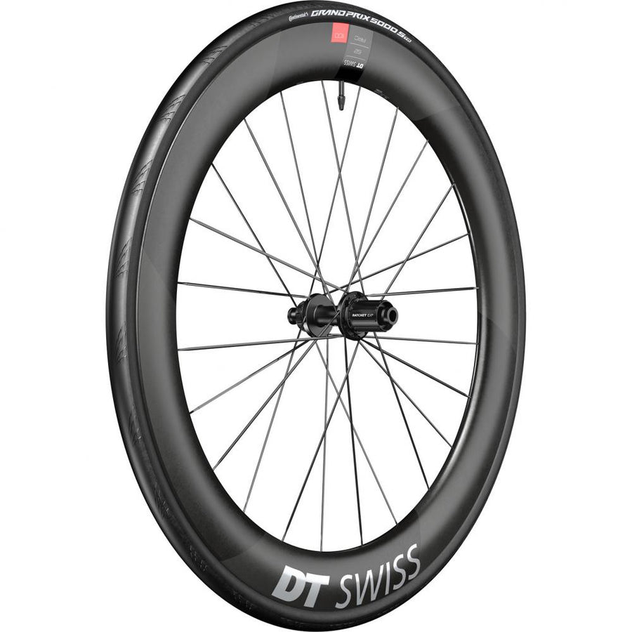 DT Swiss Laufrad ARC 1100 Dicut Disc 622 x 62 mm Schwarz - aero-optimiertes WTS Vorderrad