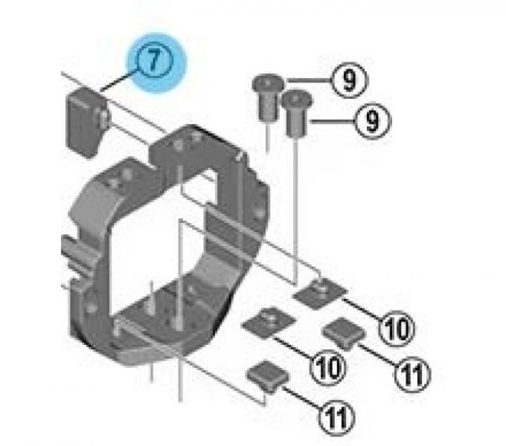 SHIMANO Montage-Gummi links E-BIKE SYSTEMS Akkuhalter BM-E8030/8031 BM-EN800/801 - 801