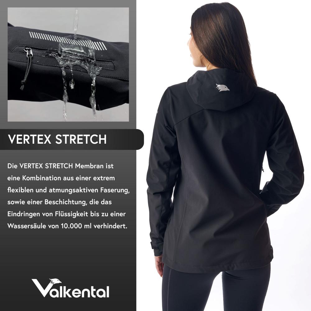 Valkental Damenjacke Softshell L schwarz
