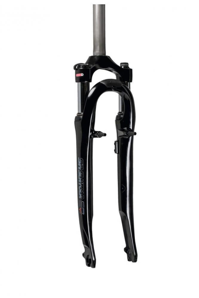 Schwarze Federgabel SR Suntour SF13 CR-8V 26 Zoll A-Head.