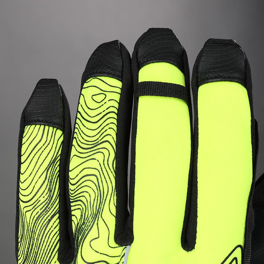 CHIBA Express+ - Radhandschuhe neongelb XXL mit Regenüberzug und Gelpolster