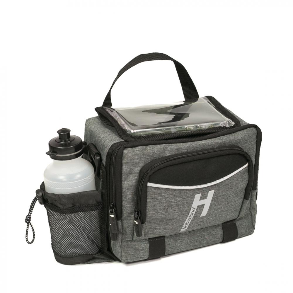 Haberland Lenkertasche 6l Bottle grau - robuste E-Bike-Lenkerbag mit KLICKfix