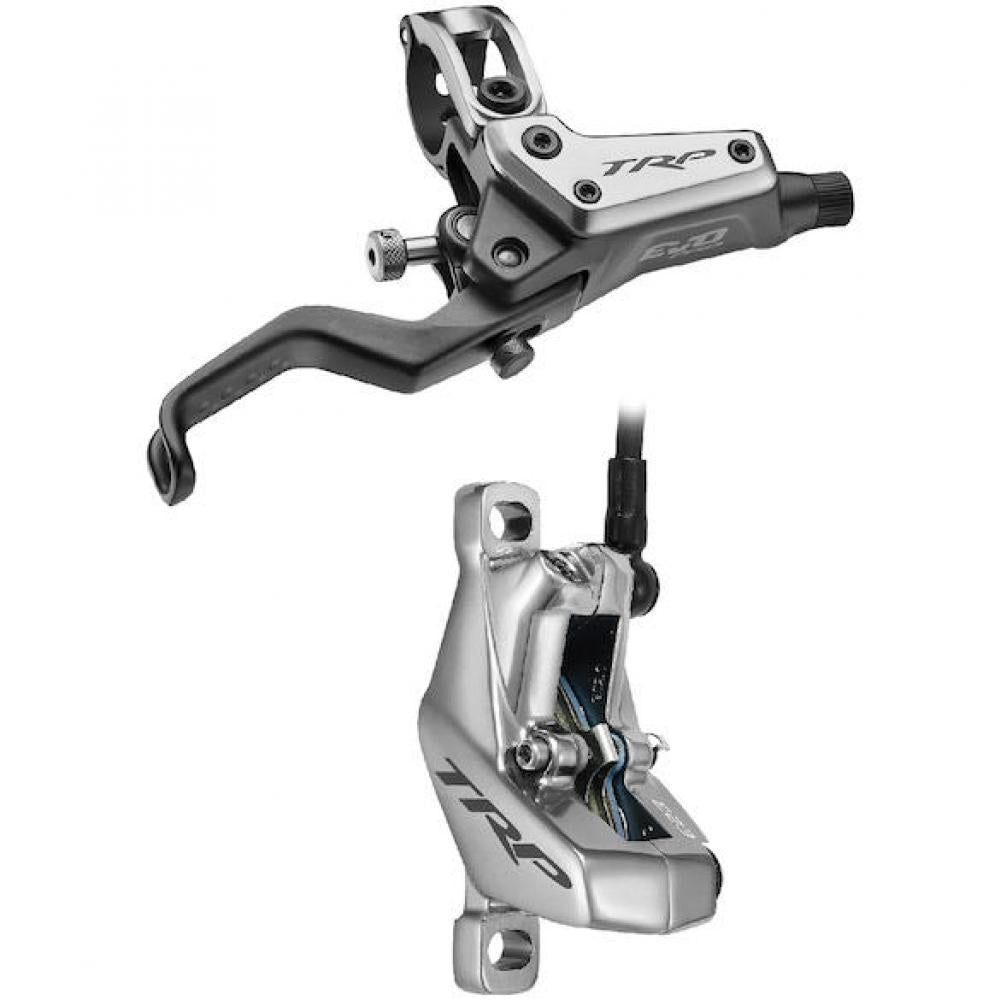 TRP EVO Pro HD-M9040 Fahrradbremse grau, Bremshebel und Bremssattel für 2,3 mm Bremsscheiben, links.
