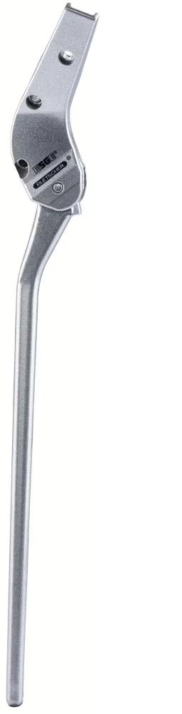 Silberner PLETSCHER Multi 28 Zoll Fahrrad Hinterbauständer aus Aluminium-Druckguss, universal.