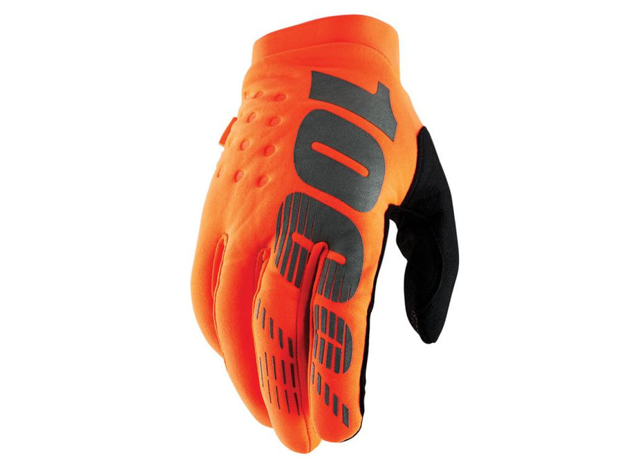 100% Brisker Cold Weather Glove XL orange/black - warmer MTB-Handschuh mit direktem Grip