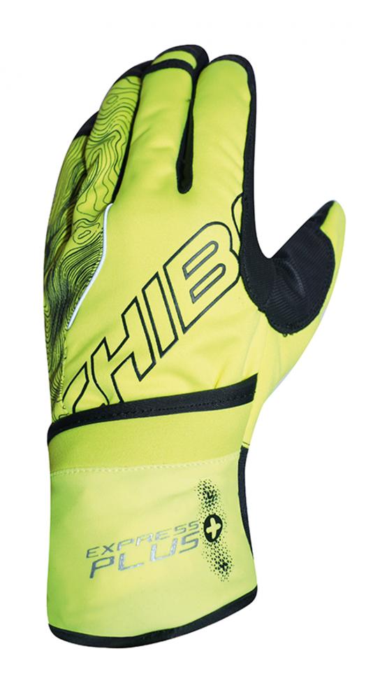 CHIBA Express+ - Radhandschuhe S neongelb, wind- & wasserdicht, Gelpolster