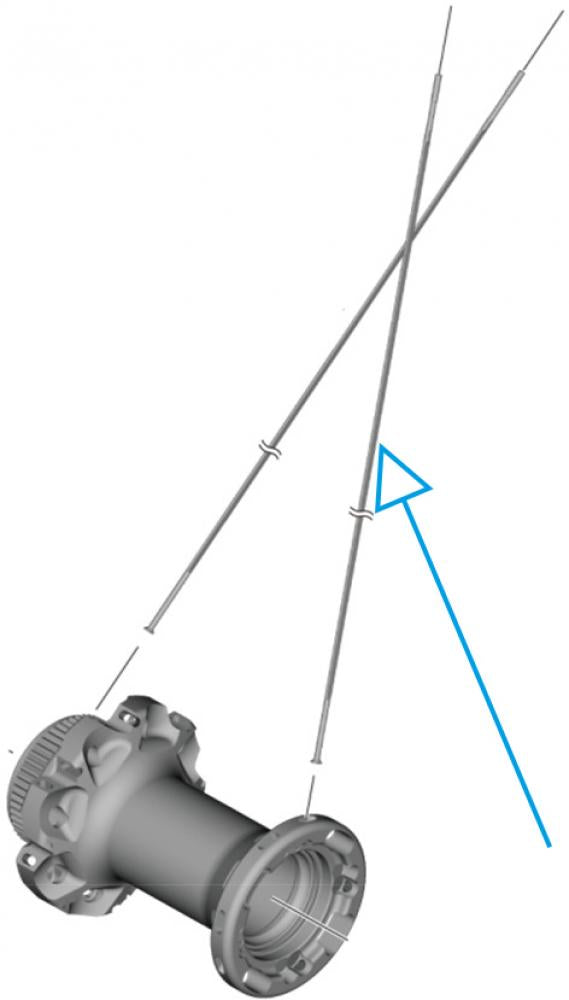 SHIMANO Speiche WH-R8170 HR links - für Ultegra R8170 Hinterrad, Disc, 700C