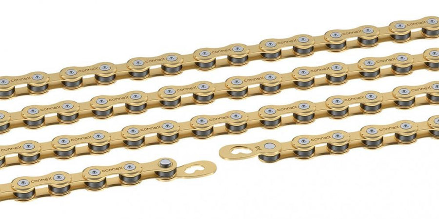Connex Wippermann Schaltungskette 10SG 1/2Z x11/128Z 114 Glieder 5,9mm 10-f gold