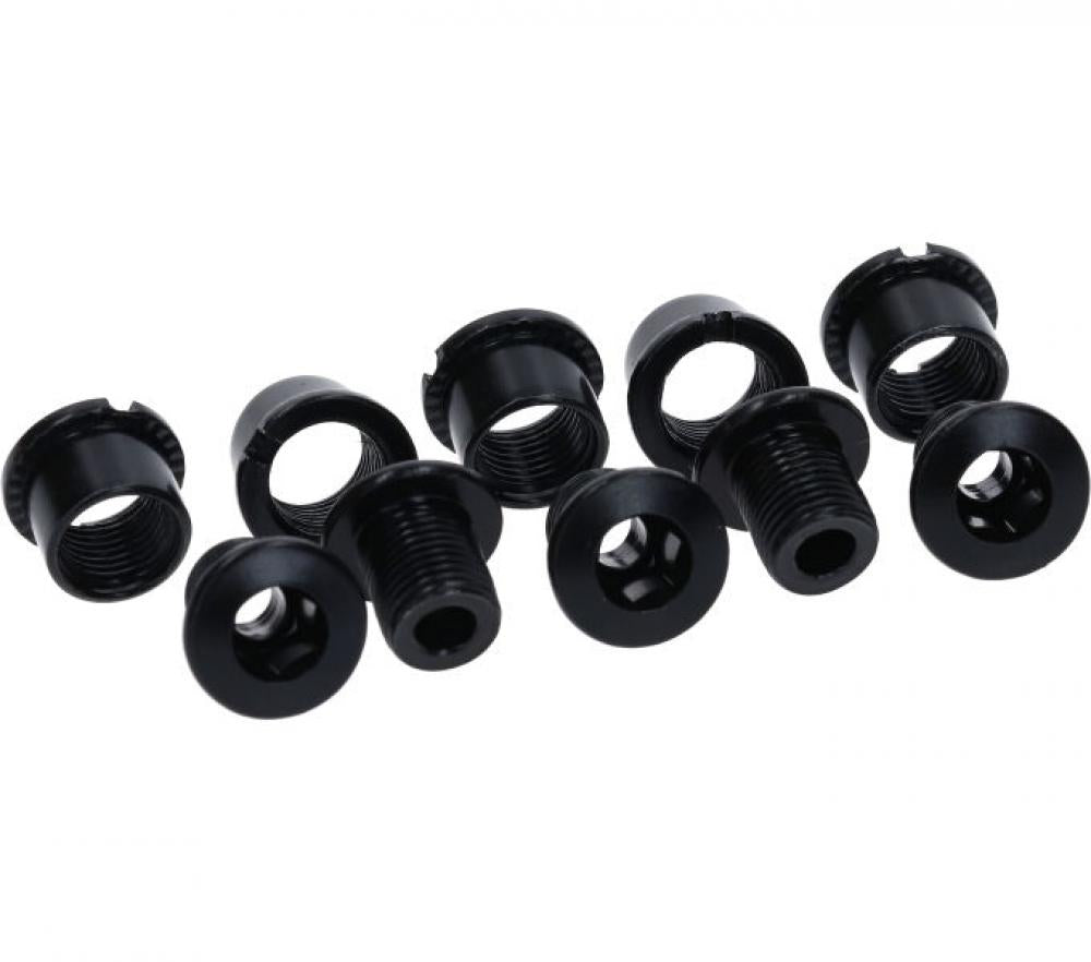 Shimano Alfine Kettenblattschrauben-Set (5 Stk) in Schwarz für Fahrräder, 28g.