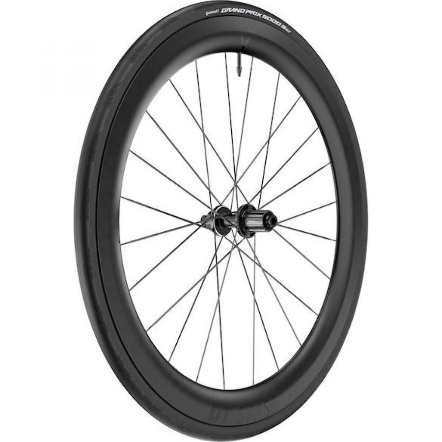 DT Swiss ARC 1100 Dicut Disc aerodynamisches Carbon-Rennradlaufrad in Schwarz.