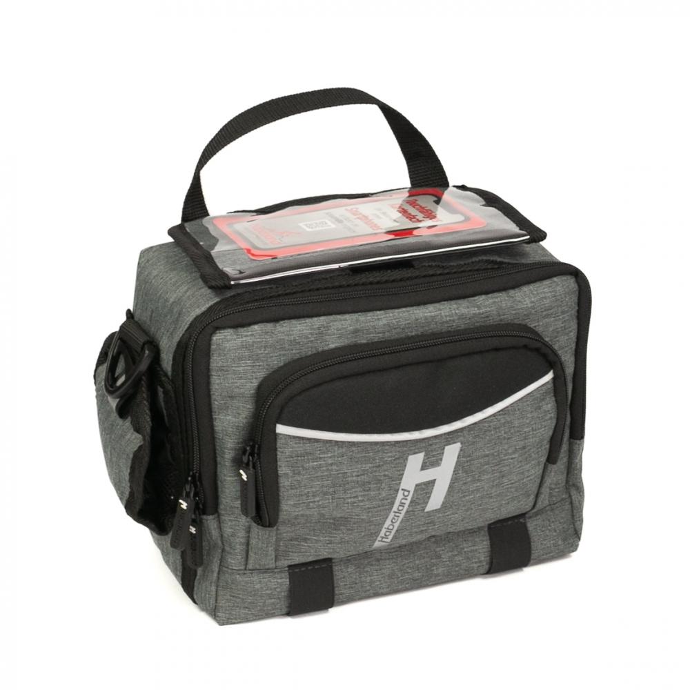 Haberland Lenkertasche 6l Bottle grau - praktische Lenker-Tasche mit Flaschenfach