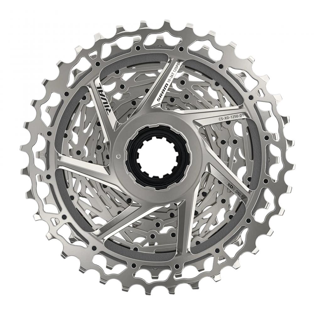 Leichte SRAM XG-1250 10-36T 12-fach X-Range Kassette für Rennrad/Gravel, XDR Only.