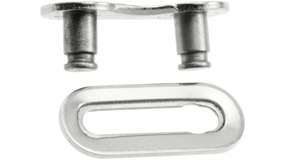 Connex Snap-On Kettenschloss 800/804/808 6/7/8-fach, 7,2mm, 1/2"x3/32", silber, werkzeugfreie Montage, vernickelt, 1 Stück