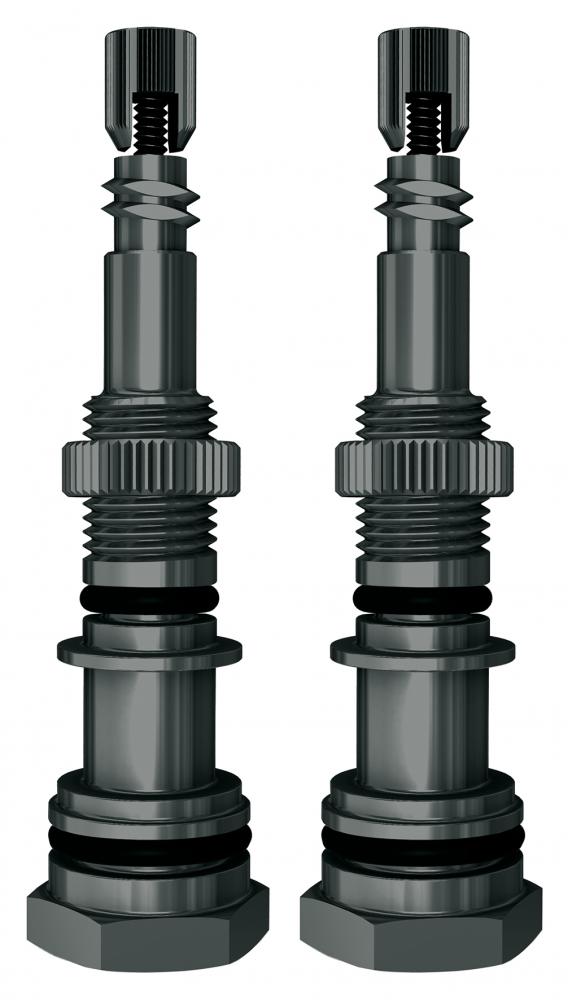 SKS AIRSPY Adapter Set SV: 2 robuste Aluminium-Adapter für Sclaverand-Ventile, kompatibel mit SKS AIRSPY Luftdrucksensor.