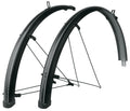 SKS Bluemels Stripes Schutzblech-Set 28" 55 mm schwarz matt  robustes, korrosionsgeschütztes Aluminium/Kunststoff-Design mit ASR-Sicherheitssystem und V-Streben für einfache Montage