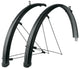 SKS Bluemels Stripes Schutzblech-Set 28" 55 mm schwarz matt  robustes, korrosionsgeschütztes Aluminium/Kunststoff-Design mit ASR-Sicherheitssystem und V-Streben für einfache Montage
