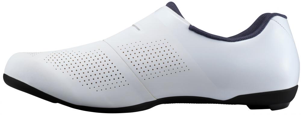 SHIMANO RC302 Rennradschuhe weiß, SPD-SL, perforiert, Unisex, Seitenansicht.