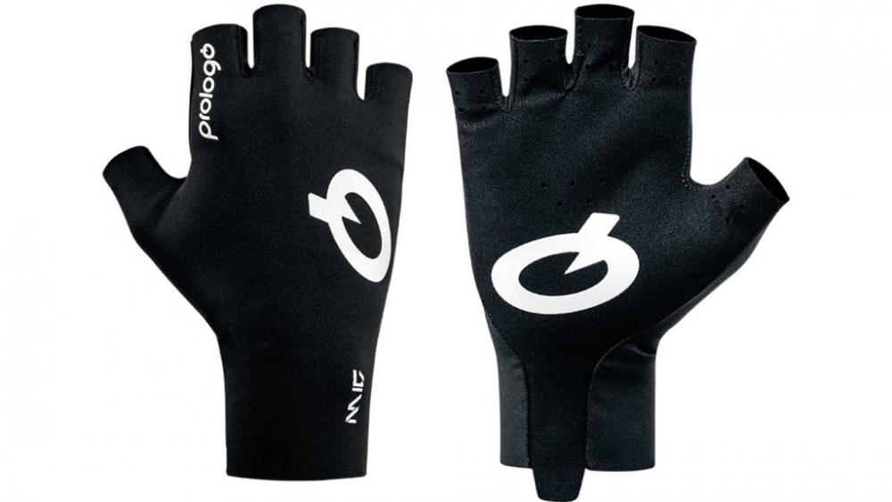 Prologo Kurzfingerhandschuh Mig schwarz Gr XL, schwarze Radhandschuhe mit Prologo-Logo und weißem Q-Symbol.