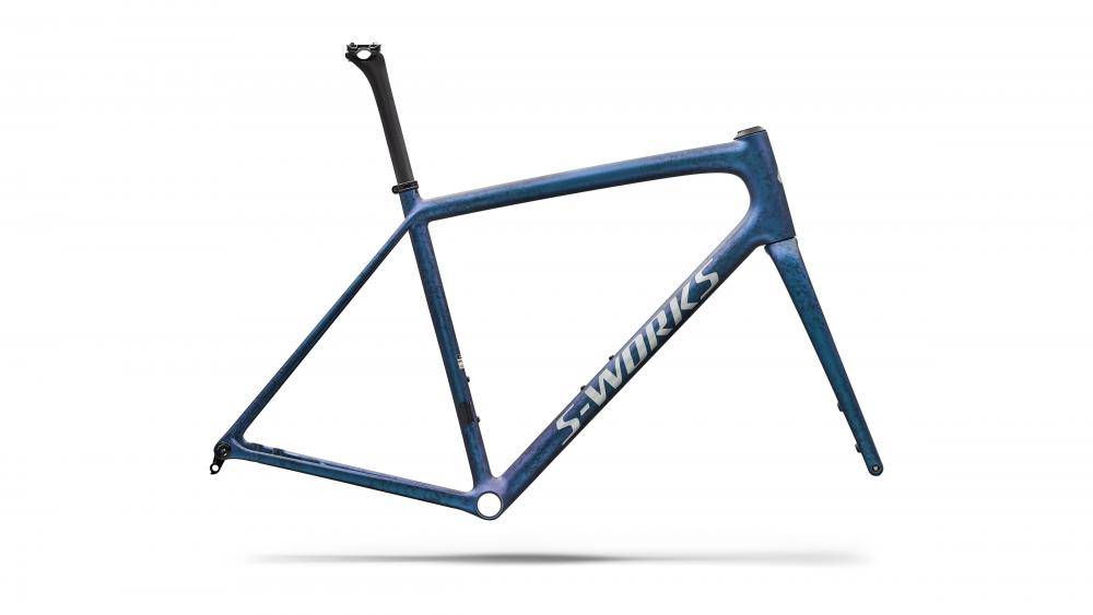 Specialized Aethos Rahmenset - Cyan Purple Chameleon/Grey Blue/Shadow Silver - Größe 61cm - Rennrad