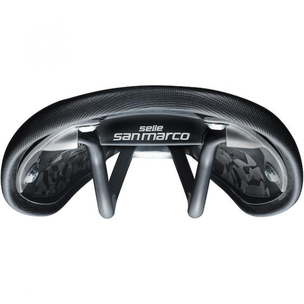 Selle San Marco Sattel Regal Short Open-Fit Dynamic 140 x 255 mm Schwarz - komfortabler Offroad-Sattel