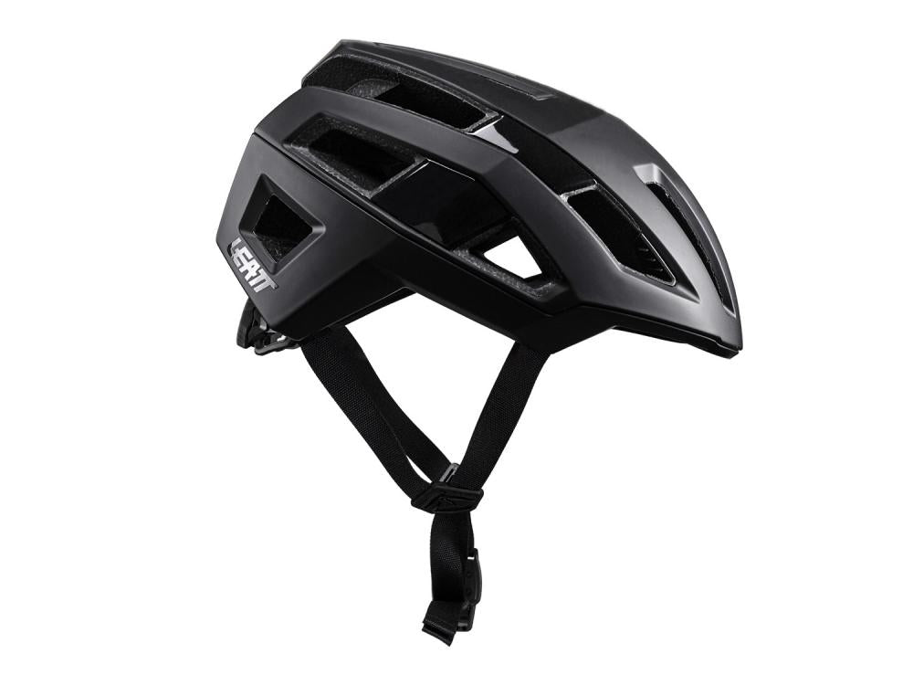 Schwarzer Leatt MTB Endurance 3.0 Fahrradhelm Größe S, von der Seite fotografiert.