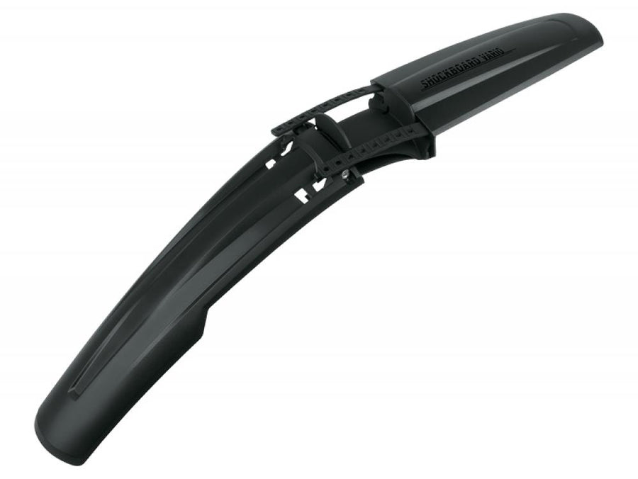 SKS - VR-Steckblech Shockboard Vario - schwarz - flexibles Frontschutzblech für MTB und Crossbikes - werkzeugfreie Montage