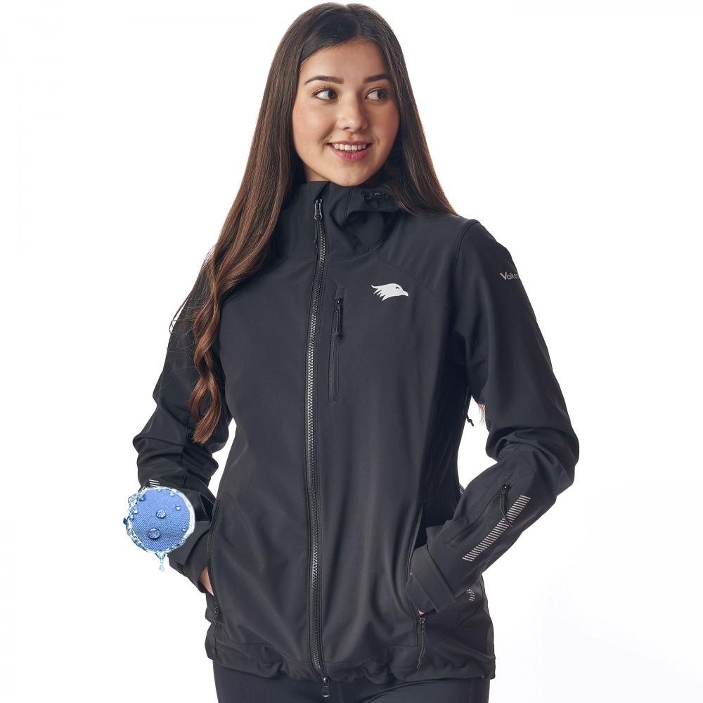 Valkental Damenjacke Softshell L schwarz