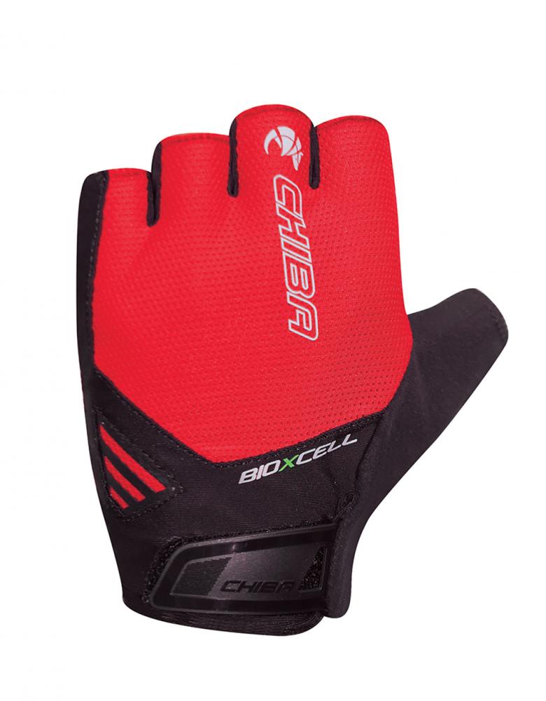 CHIBA BioXCell Air - Radhandschuhe kurz, rot, L, atmungsaktiv mit Gelpolster