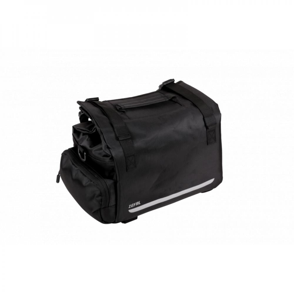 Zefal Z Travel 60 Fahrrad Gepäckträgertasche schwarz, 20 Liter, robuste Reißverschlüsse, Tragegriff, Reflektoren.
