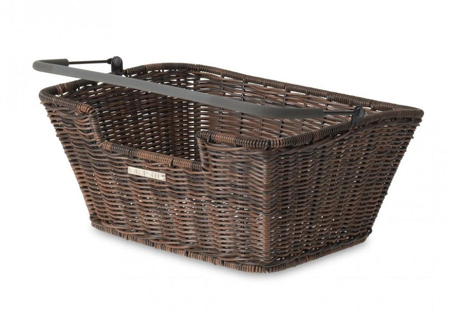 Basil Hinterrad-Korb Capri Flex 40x31x18cm braun Rattan feinmaschig