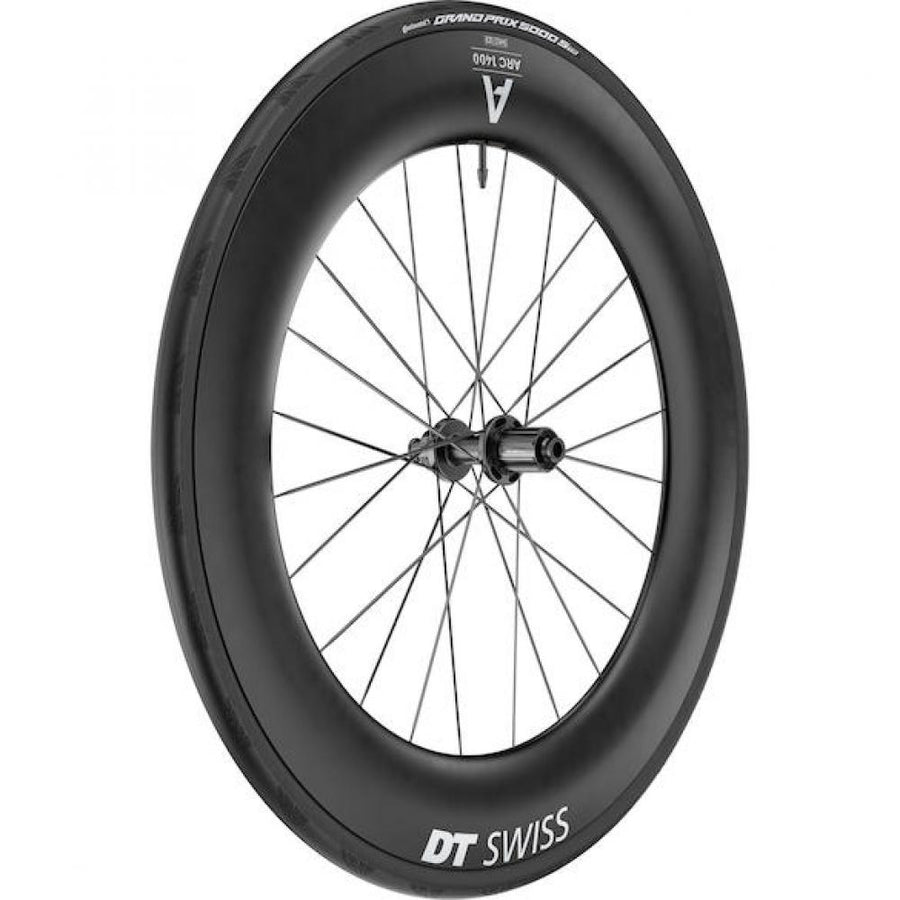 DT Swiss ARC 1400 Dicut 85 Carbon Laufrad 622x22mm - Aerodynamisches Rennrad-Laufrad Schwarz - Laufräder Road Disc