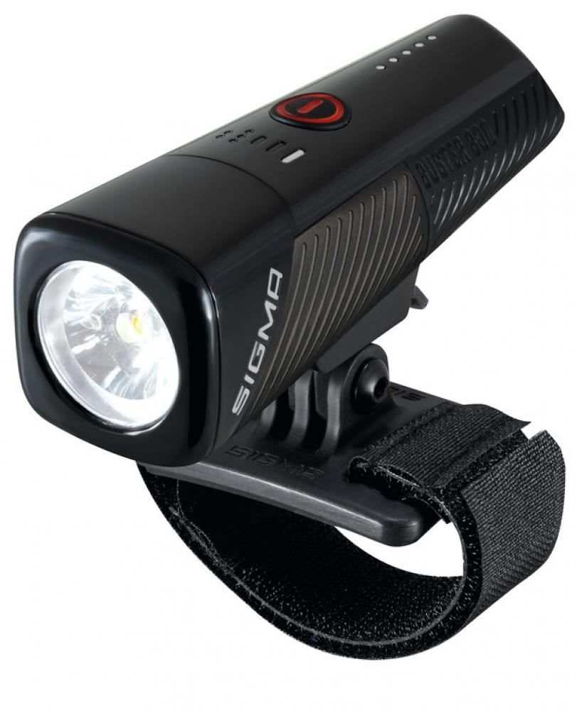 Sigma Licht BUSTER 800 HL Helmlampe - 800 Lumen, 170m Reichweite, 5 Leuchtmodi, USB-C-Akku
