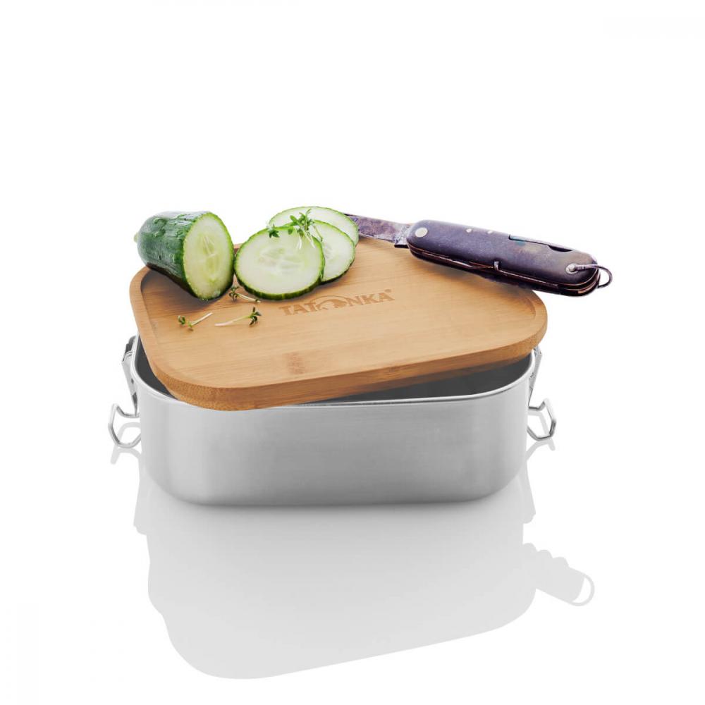 Tatonka Lunch Box I 800 Bamboo - Lunchbox Unisex mit Bambusdeckel und Silikondichtung