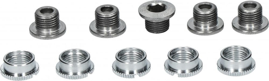 SHIMANO Kettenblattschrauben +Mutter 5 - Set für Kettenblattbefestigung, ca. 20 g