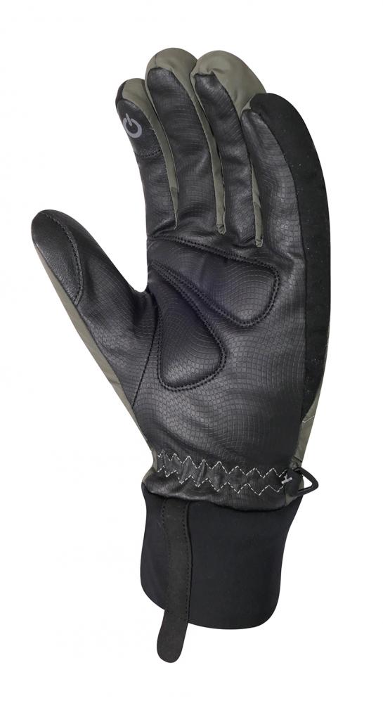 Chiba City Liner Winterhandschuh Olive Gr. L - wind- & wasserdicht, Primaloft-Futter, Touchfunktion, Carbon-Grip & Reflexelemente