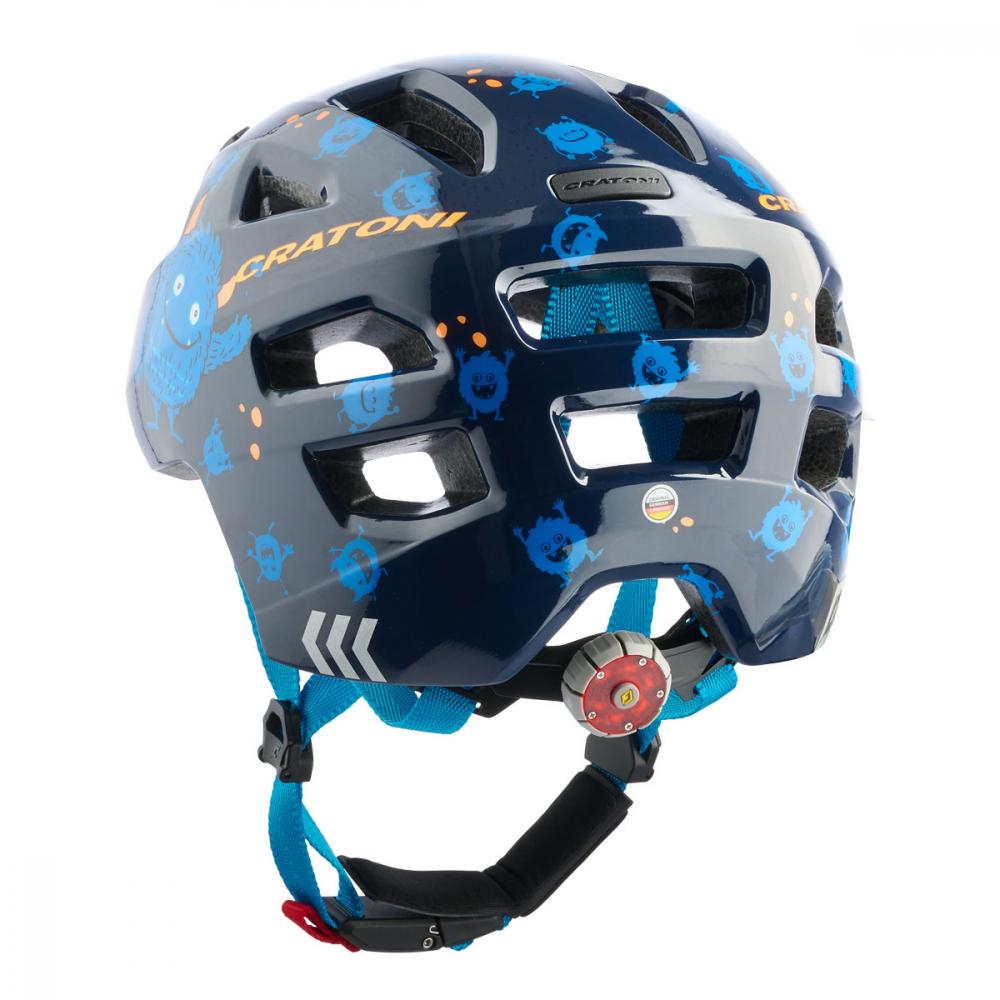 Cratoni Kinderhelm Maxster Kid Monster blau glänzend XS/S 45 bis 61cm