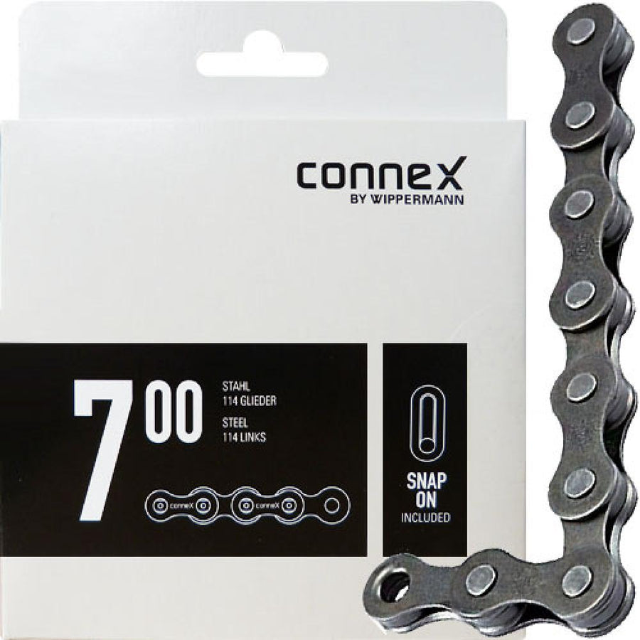 Connex Kette 700 1-fach, Stahl, 114 Glieder, schwarz.
