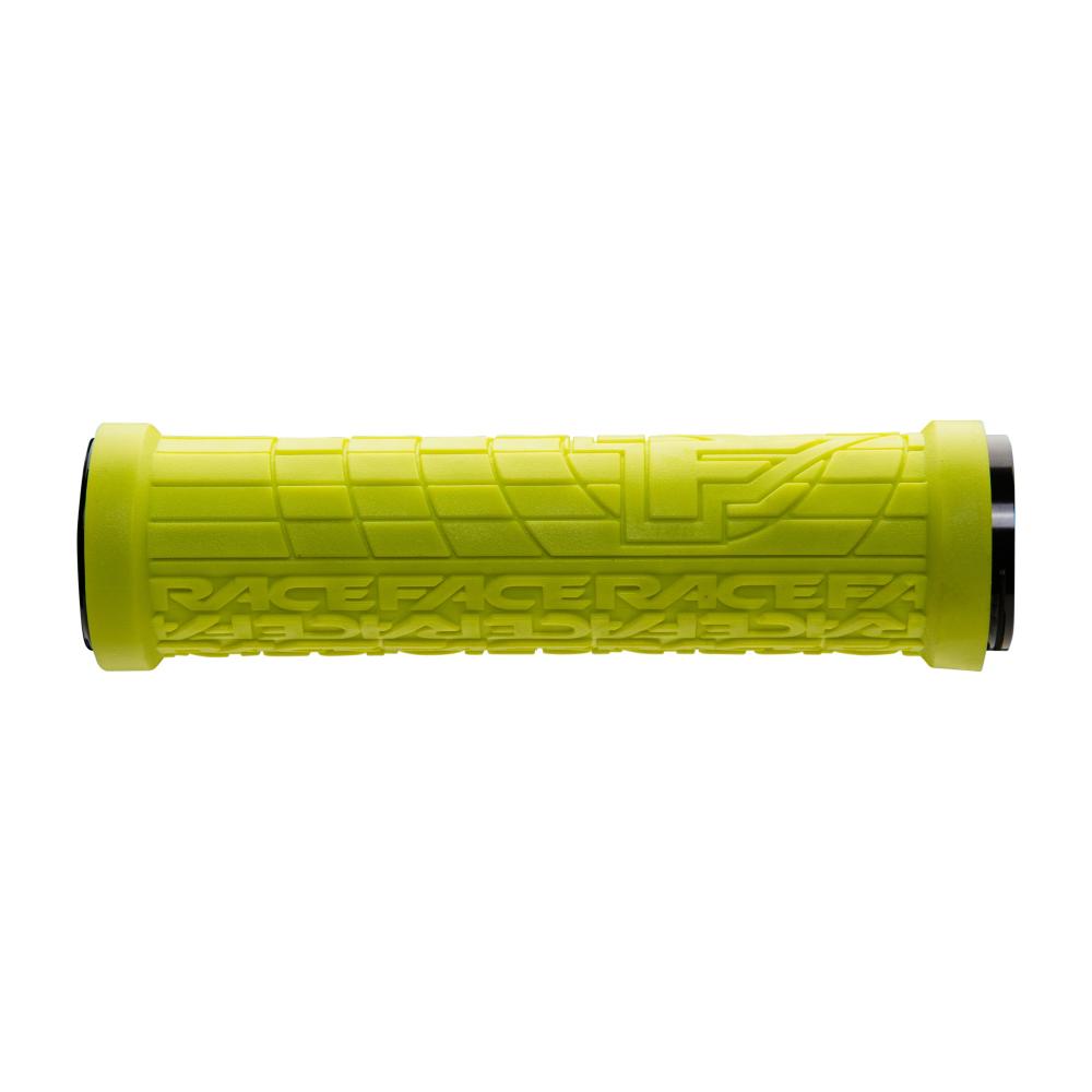 Gelber Race Face Grippler Lock-On Griff 30mm für sicheren Halt und modernes Design.