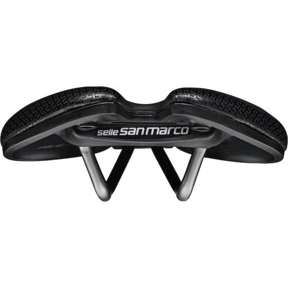 Selle San Marco Sattel Aspide Short Supercomfort Racing 155 x 250 mm Schwarz - maximaler Langstreckenkomfort