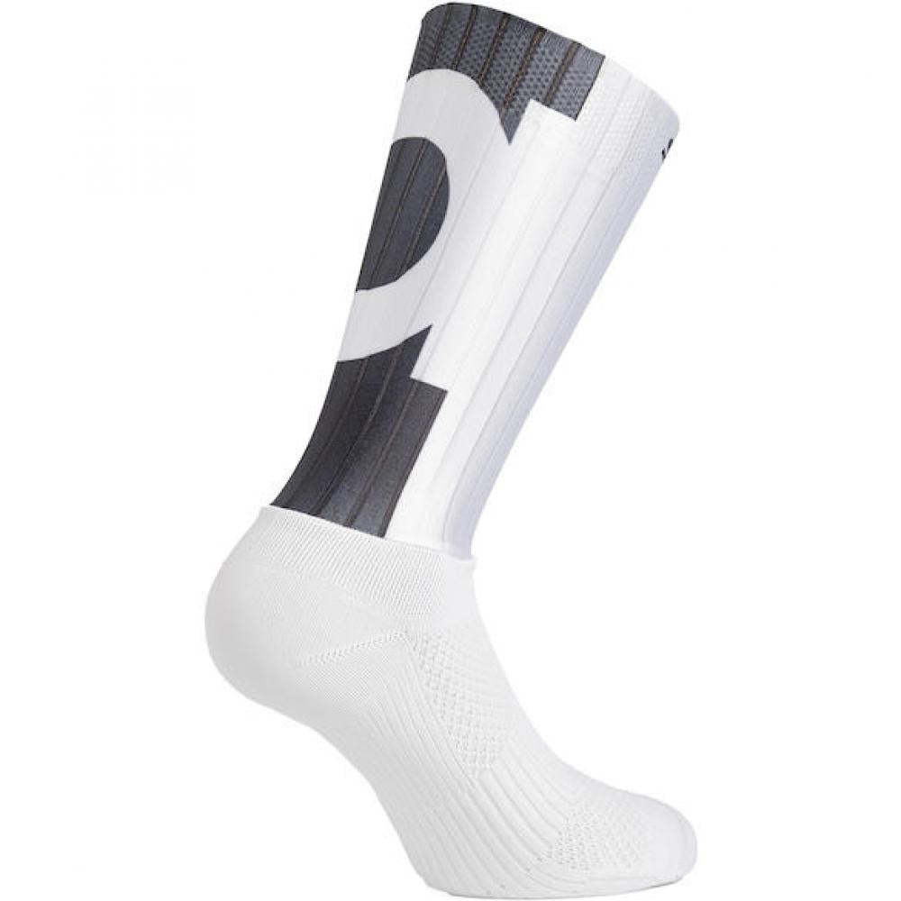 Sidi Socken Teres Aero white/black 40-43 White/black - aerodynamische Radsocken mit Q-Skin