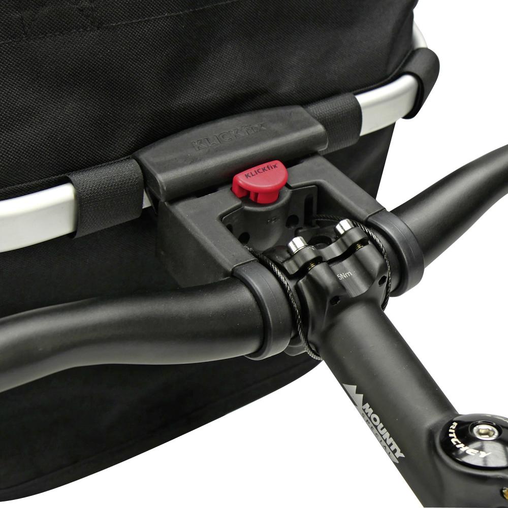 KLICKfix City-Tasche Bikebasket oval Reisenthel grau 17,5 x B 31 x H 34cm