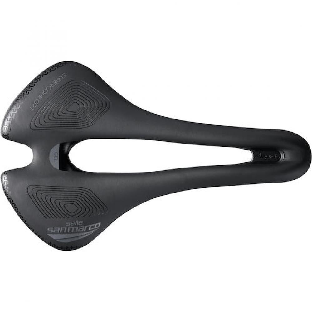 Selle San Marco Sattel Aspide Short Supercomfort Racing 155 x 250 mm Schwarz - maximaler Langstreckenkomfort