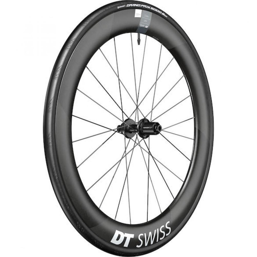 DT Swiss Laufrad ARC 1400 Dicut Disc 622 x 62 mm Schwarz - aerodynamisches Carbon-Vorderrad WTS