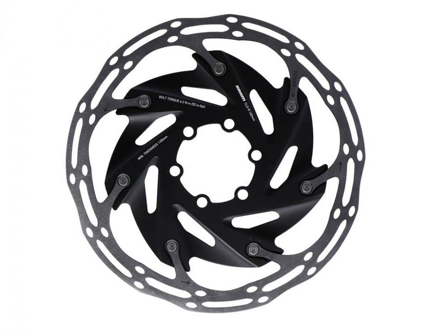 SRAM Centerline XR Rounded 6-Loch Bremsscheibe 160mm, schwarz-silber für Fahrräder.