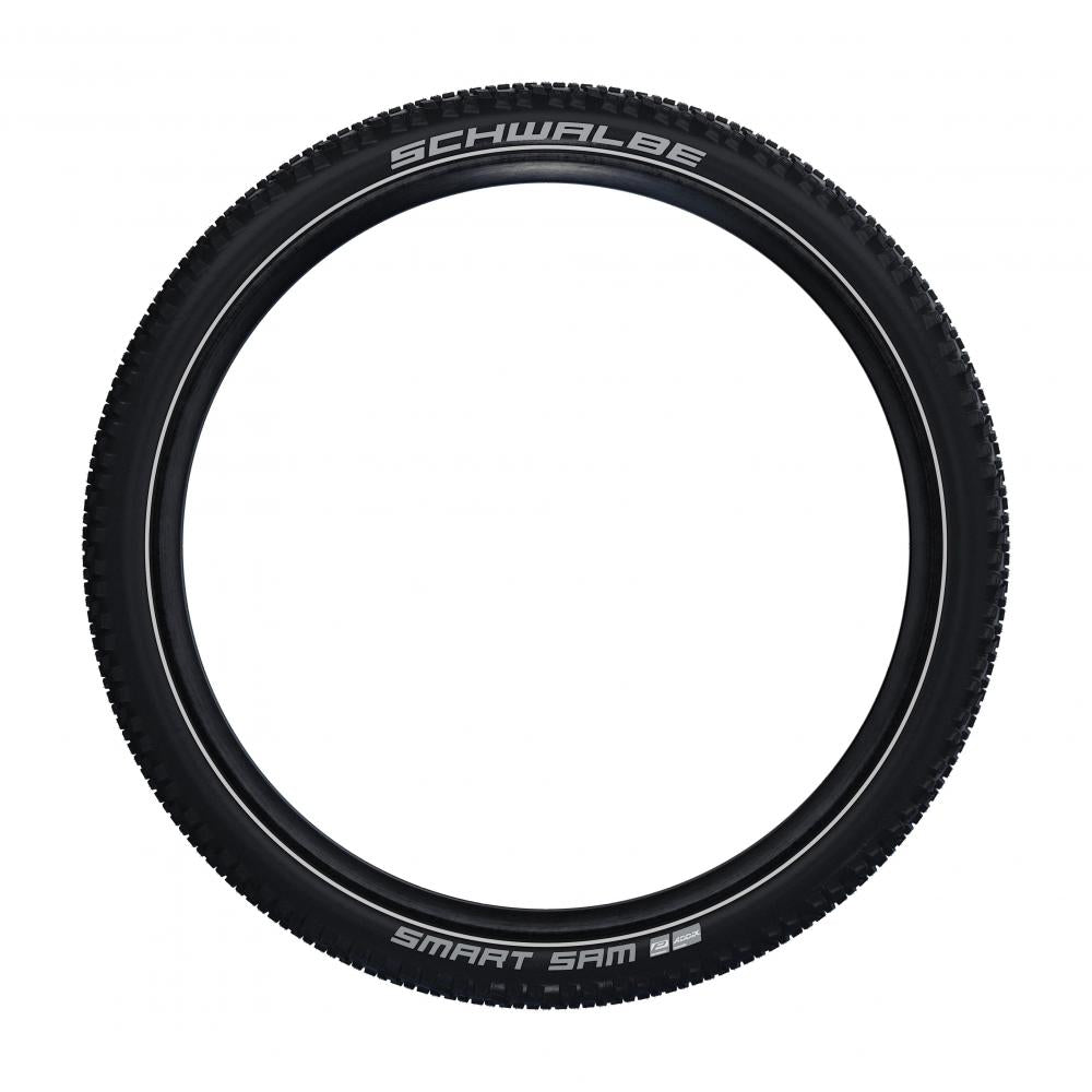 Schwalbe SMART SAM Performance Allround-MTB-Reifen 27,5x2,1 Zoll schwarz mit Reflexstreifen.