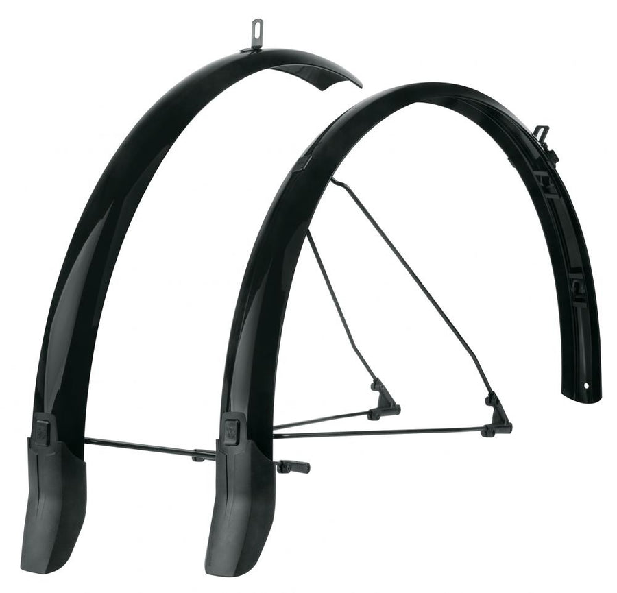 SKS Bluemels Cable Line Schutzblech-Set 28\" 55 mm schwarz-glänzend mit integrierter Kabelführung für Rücklicht, geeignet für Reifen bis 47 mm