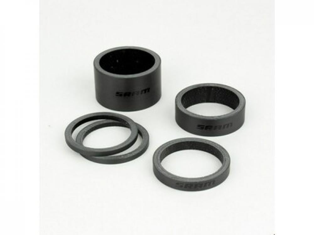 SRAM Carbon Spacer-Set schwarz - Präzise Lenkerhöhen-Einstellung für dein Cockpit