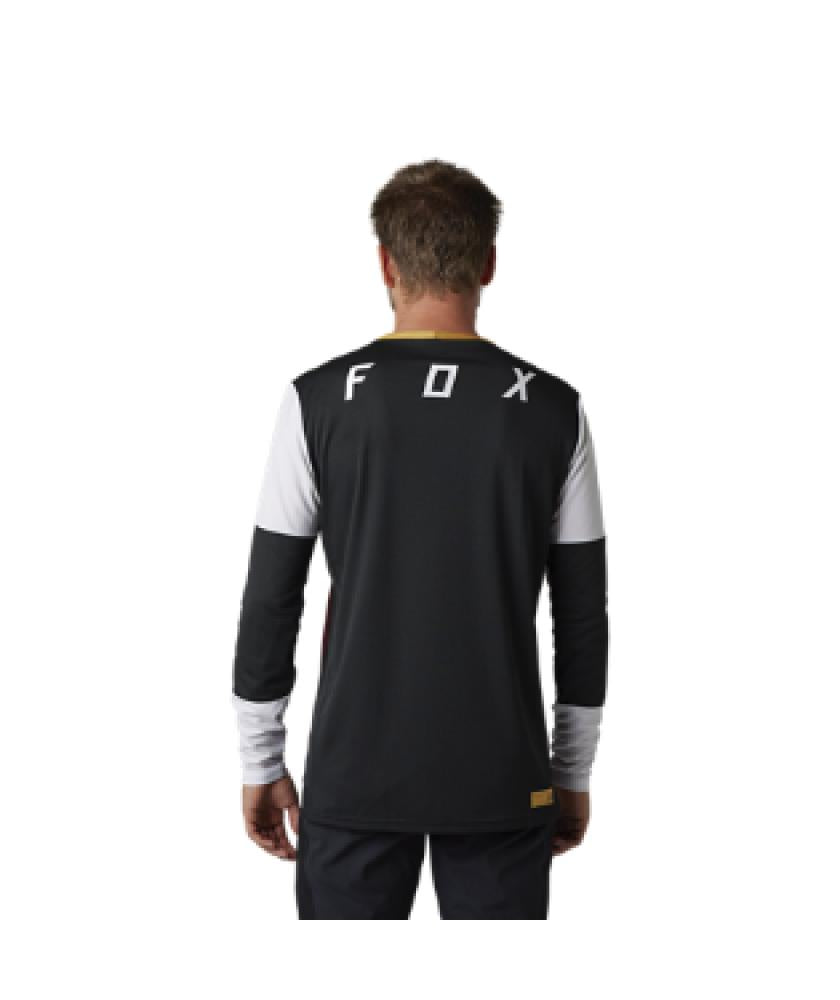 FOX Jerseys DEFEND LS JERSEY AURORA Black/White Größe S