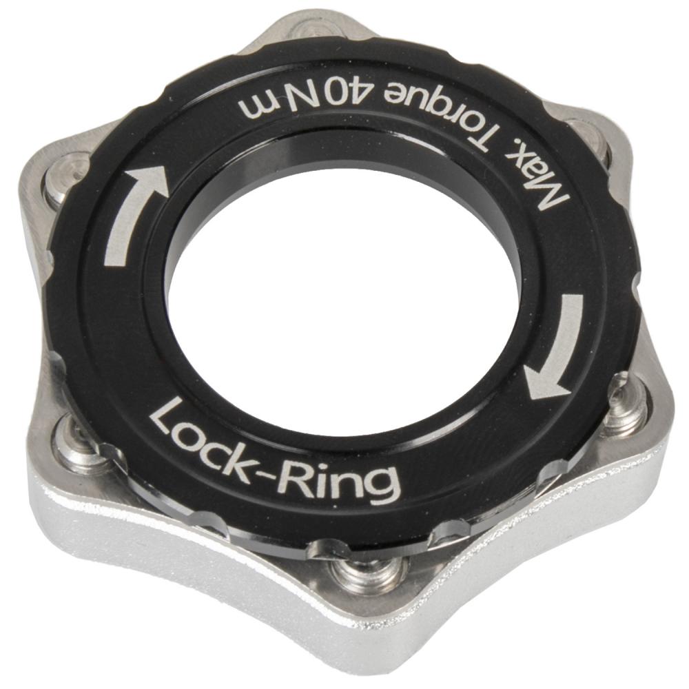 Messingschlager M-WAVE Centerlock Adapter ADA DB CL für Scheibenbremsen schwarz, Max. Torque 40 Nm.