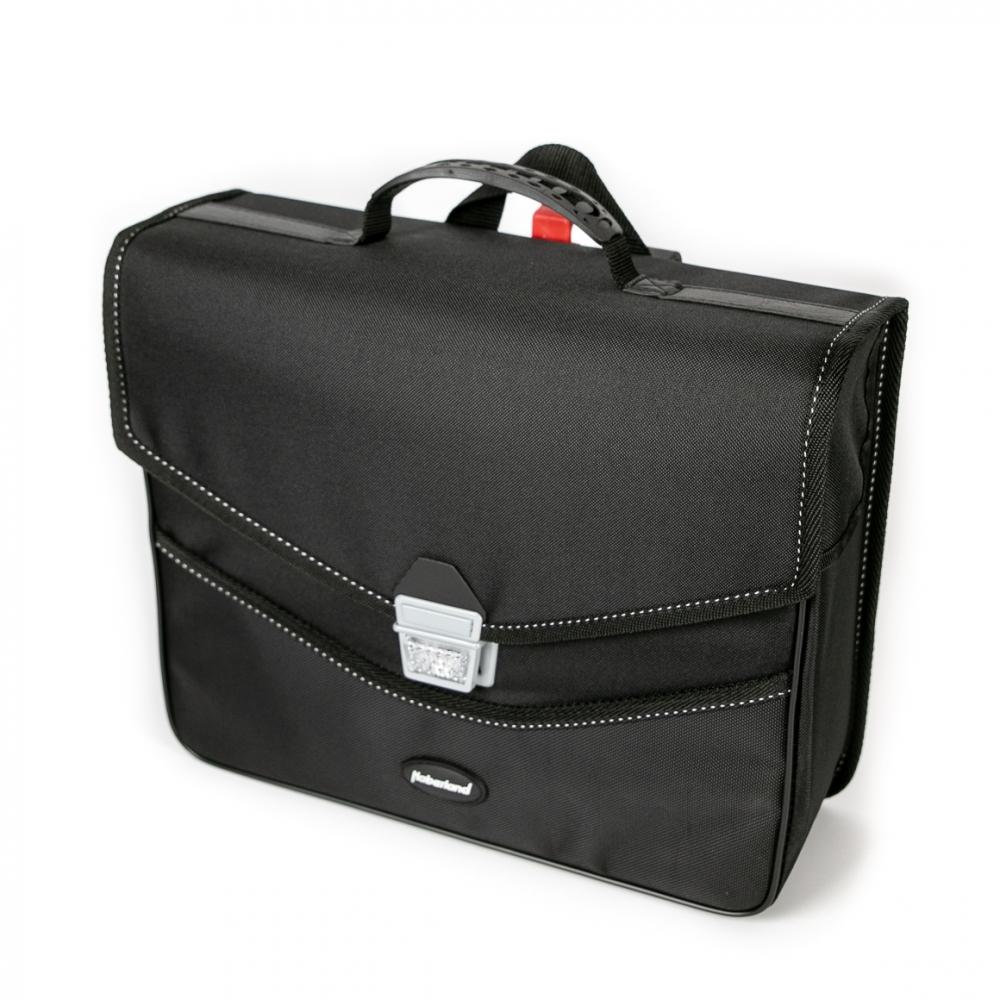 Haberland Einzeltasche 14l Comfort schwarz - stabile Gepäckträgertasche mit Kompaktschiene